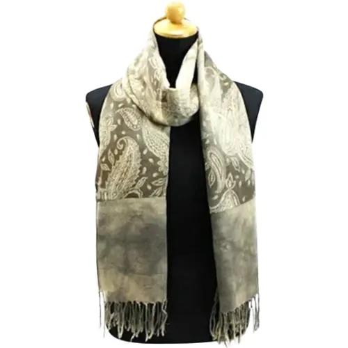 Pre-owned Scarves, female, , Size: ONE SIZE Pre-owned Wool scarves - Armani Pre-owned - Modalova