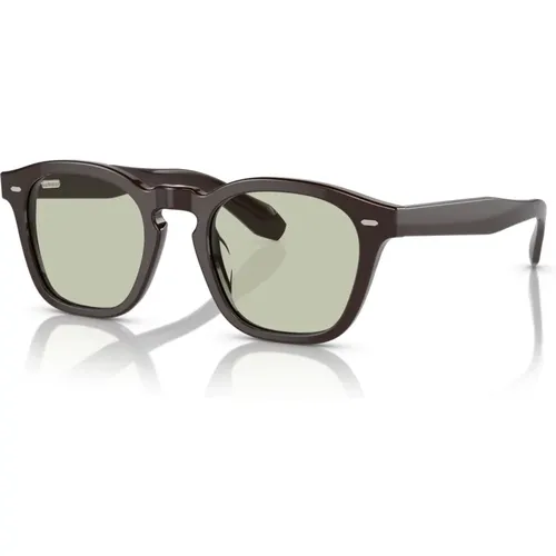 Sunglasses, unisex, , Size: 49 MM Stylish Eyewear Frames in Dark /Light Green - Oliver Peoples - Modalova