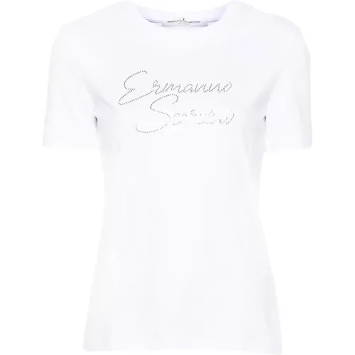 Weiße T-Shirts & Polos für Frauen , Damen, Größe: S - Ermanno Scervino - Modalova