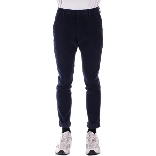 Blaue Slim Fit Hose , Herren, Größe: W35 - Dondup - Modalova