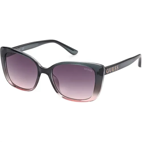 Black/Grey Shaded Sunglasses , unisex, Sizes: 49 MM - Guess - Modalova