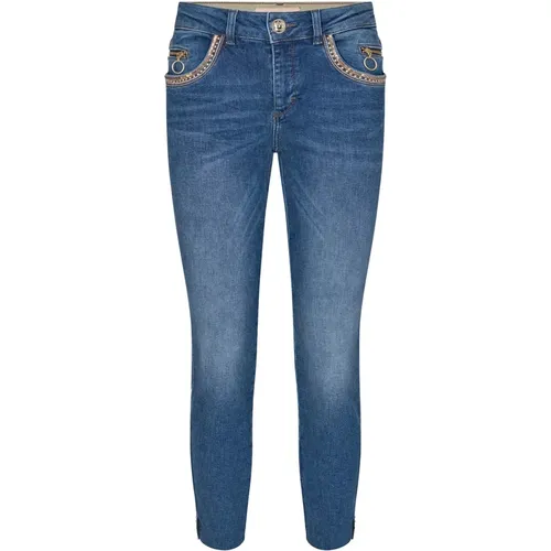 Slim Fit Shine Jeans , Damen, Größe: W25 - MOS MOSH - Modalova