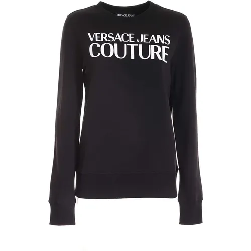 Cozy Rubber Logo Sweatshirt , female, Sizes: M, XS - Versace Jeans Couture - Modalova