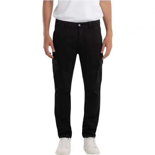 Slim Fit Cargo Jeans mit regulärer Taille , Herren, Größe: W36 - Replay - Modalova