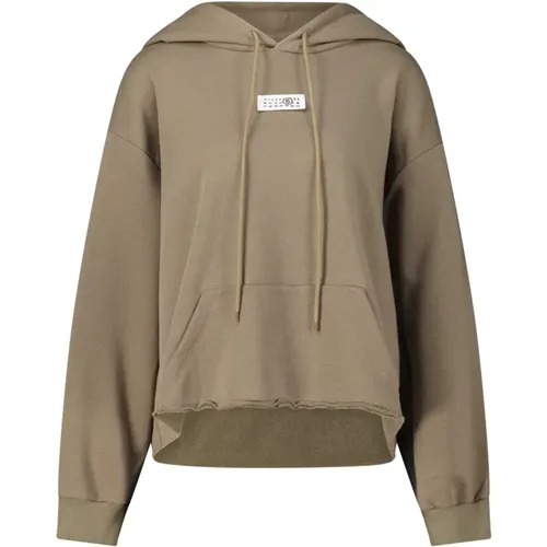 Bequemer Hoodie mit Kordelzugkapuze , Damen, Größe: L - Maison Margiela - Modalova