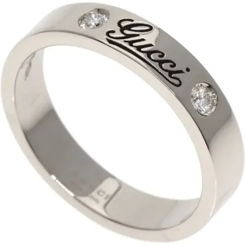 Pre-owned White Gold rings , female, Sizes: ONE SIZE - Gucci Vintage - Modalova