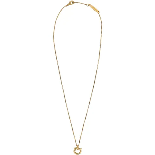 Elegant Metal Necklace Gold , female, Sizes: ONE SIZE - Salvatore Ferragamo - Modalova
