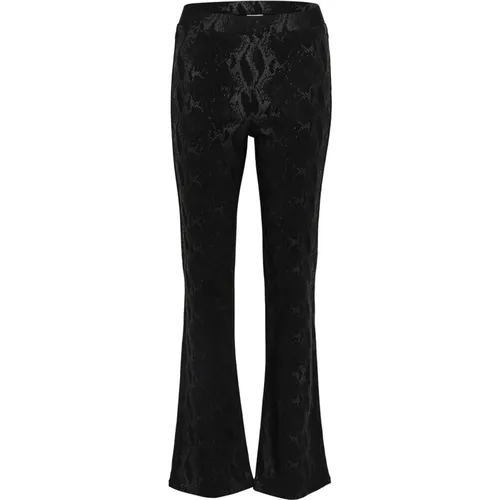 Slim-fit Jegging Hose Schwarz Tief , Damen, Größe: L - Kaffe - Modalova