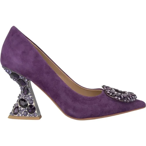 Embellished Heeled Shoe , female, Sizes: 6 UK, 4 UK, 7 UK, 5 UK - Alma en Pena - Modalova