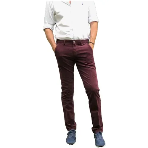 Slim Fit Samt Baumwoll Chino Hose , Herren, Größe: L - Mason's - Modalova