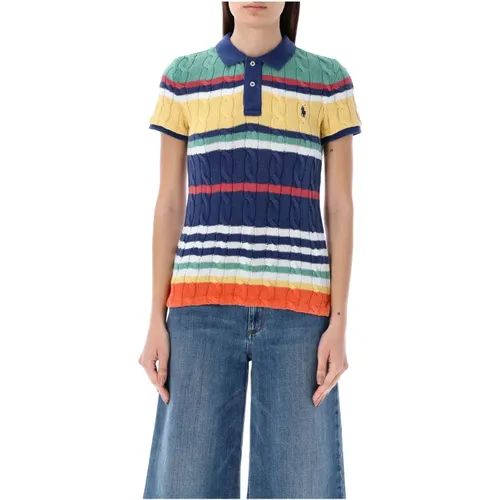 Women's Clothing T-Shirts & Polos Medium Blue Multi Ss24 , female, Sizes: L, S - Ralph Lauren - Modalova