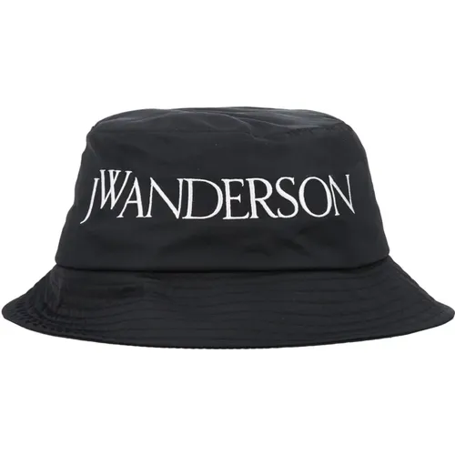 Stylischer schwarzer Bucket Hat mit Logo , Herren, Größe: M - JW Anderson - Modalova