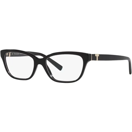 Klassisches Schwarzes Brillengestell , unisex, Größe: 56 MM - Tiffany - Modalova