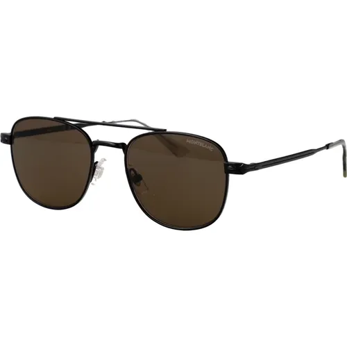 Sunglasses, male, , Size: 51 MM Stylish Sunglasses with Model Mb0363S - Montblanc - Modalova