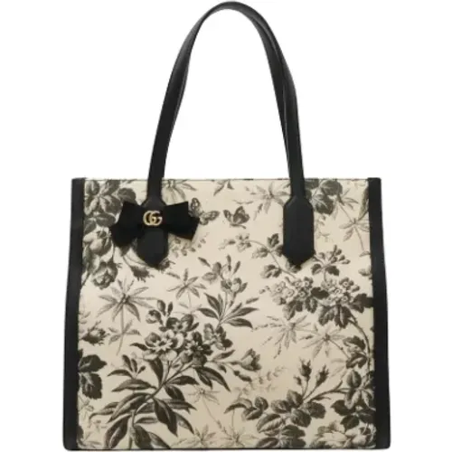 Pre-owned Tote Bags, female, , Size: ONE SIZE Pre-owned Canvas gucci-bags - Gucci Vintage - Modalova