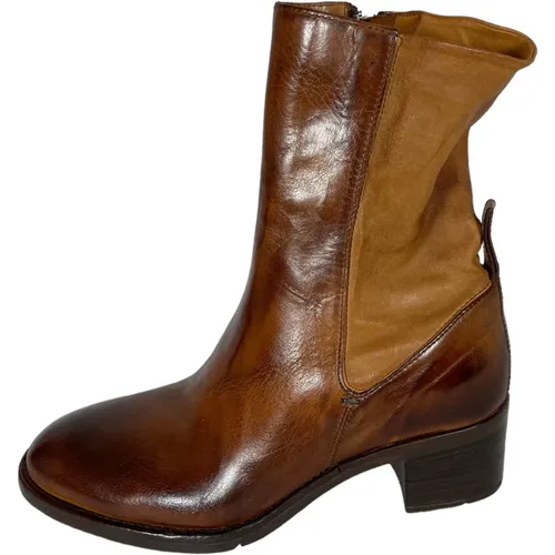 Ranch Style Leather Boots , female, Sizes: 4 UK, 6 UK, 3 UK, 5 UK - Lemargo - Modalova