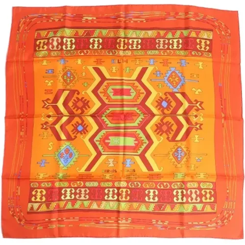 Pre-owned Scarves, female, , Size: ONE SIZE Pre-owned Canvas scarves - Hermès Vintage - Modalova