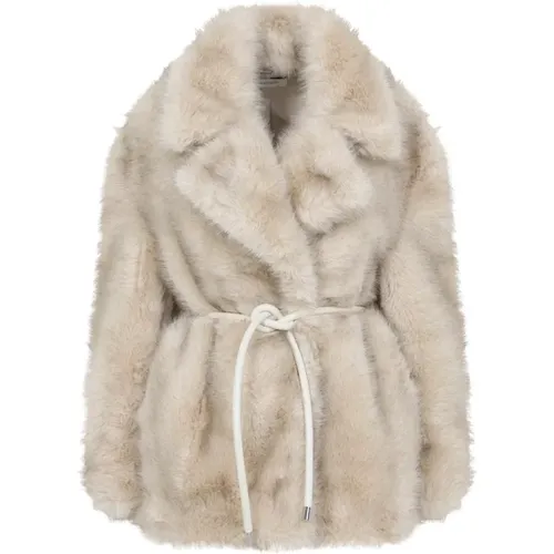Faux Fur & Shearling Jackets, female, , Size: XS Faux Fur Winter Coat - SPORTMAX - Modalova