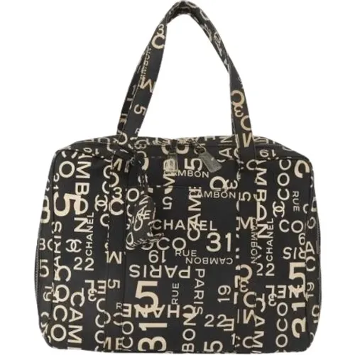 Pre-owned Weekend Bags, female, , Size: ONE SIZE Pre-owned Vintage Canvas Weekend Bag - Chanel Vintage - Modalova