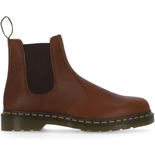 Braune Leder Chelsea Stiefel mit Tech Stoff , Herren, Größe: 44 EU - Dr. Martens - Modalova