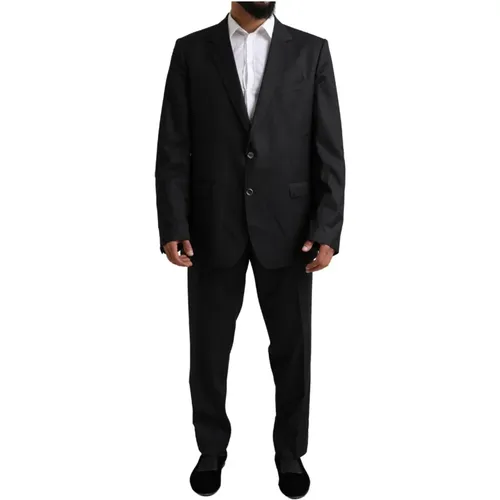 Single Breasted Suits, male, , Size: 4XL Martini Single Breasted 2 Piece Suit - Dolce & Gabbana - Modalova