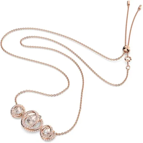 Rose Gold Generation Crystal Necklace , Damen, Größe: ONE Size - Swarovski - Modalova
