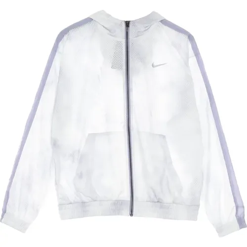 Zip-throughs, female, , Size: S Icon Clash Jacket Mesh All Over Print - Nike - Modalova