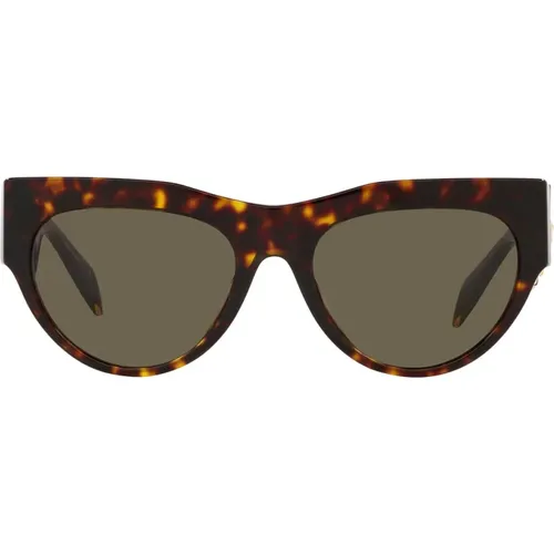 Irregular Shape Sunglasses with Lens and Havana Frame , female, Sizes: 56 MM - Versace - Modalova