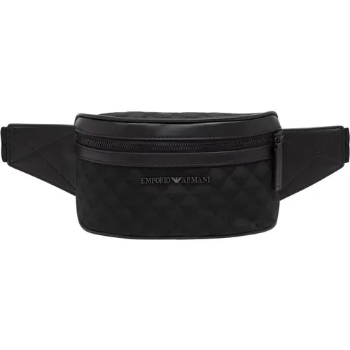 Belt Bags, male, , Size: ONE SIZE Logo Belt Bag with Adjustable Strap - Emporio Armani - Modalova