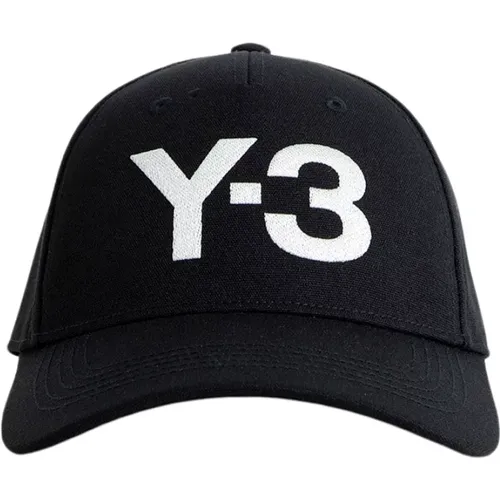 Schwarze Kappe mit Besticktem Logo - Y-3 - Modalova