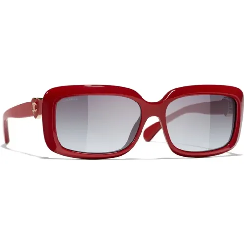 Frame Gray Gradient Sunglasses , unisex, Sizes: 52 MM - Chanel - Modalova