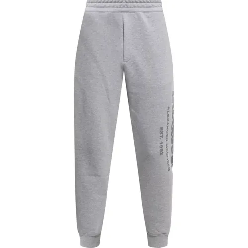 Sweatpants, male, , Size: M Sweatpants with logo - alexander mcqueen - Modalova