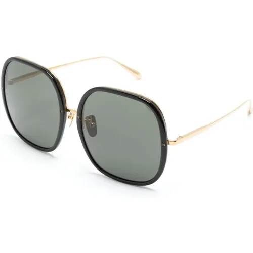 Black SUN Sunglasses for Everyday Use , female, Sizes: 60 MM - Linda Farrow - Modalova