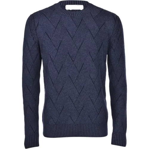 Cashmere Zig Zag Sweater , male, Sizes: 2XL, XL, L - Paolo Fiorillo Capri - Modalova
