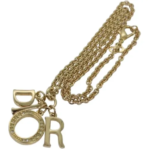 Pre-owned Metal necklaces , female, Sizes: ONE SIZE - Dior Vintage - Modalova