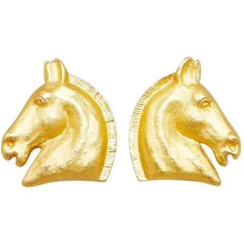 Pre-owned Jewellery, female, , Size: ONE SIZE Pre-owned Metal earrings - Hermès Vintage - Modalova