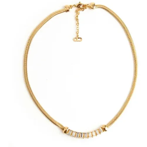 Pre-owned Jewellery, female, , Size: ONE SIZE Pre-ownedYellow Goldnecklaces - Dior Vintage - Modalova