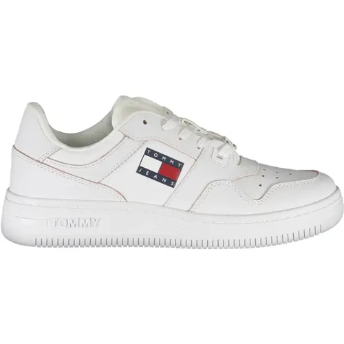 Sportliche Schnürsneaker Weiß Polyester , Herren, Größe: 39 EU - Tommy Hilfiger - Modalova