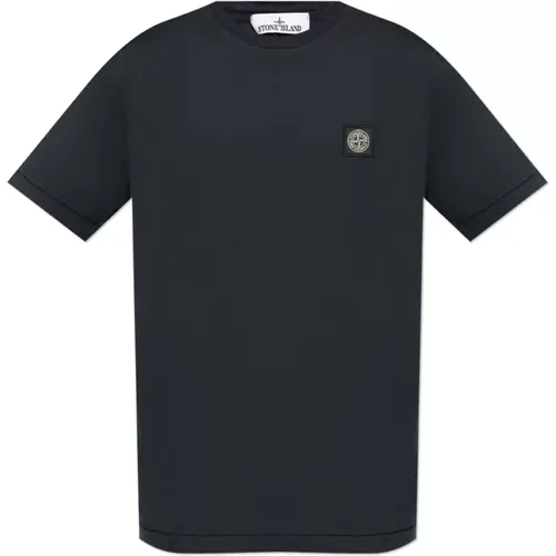 T-shirt with logo patch , male, Sizes: 2XL, L, S - Stone Island - Modalova