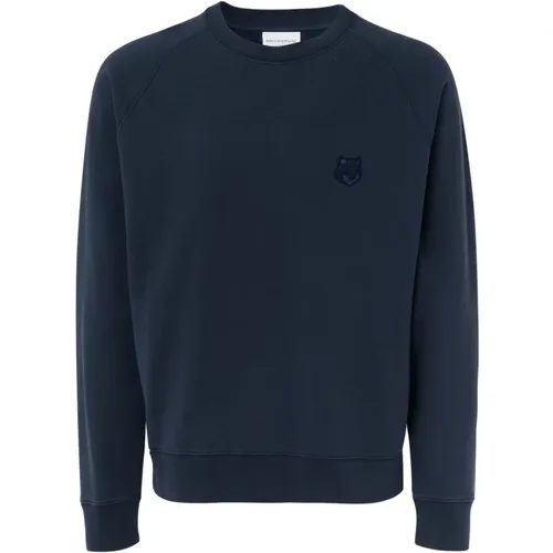 Fuchskopf-Patch-Sweatshirt , Herren, Größe: XL - Maison Kitsuné - Modalova