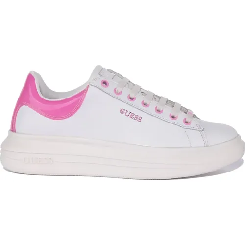 Pink Trainer Women Leather , female, Sizes: 6 UK - Guess - Modalova