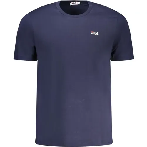 T-Shirts, male, , Size: XL Cotton Crew Neck Logo Print T-Shirt - Fila - Modalova