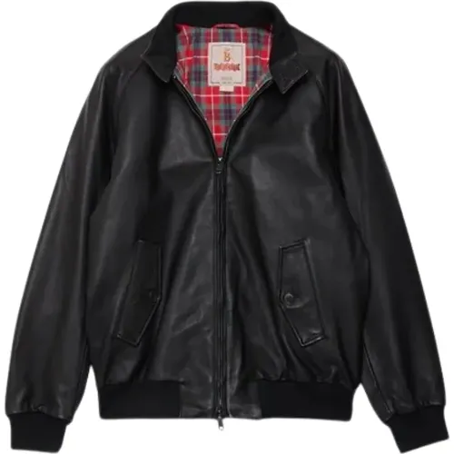 Leather Jackets, male, , Size: 2XS Leather Harrington Jacket - Baracuta - Modalova