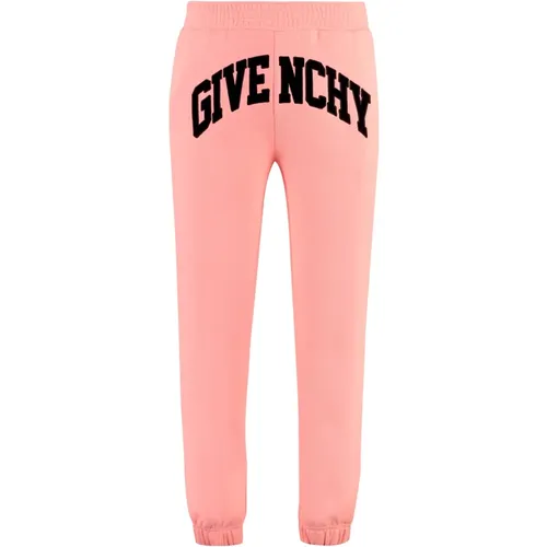 Sweatpants, male, , Size: XL Cotton Logo Print Sweatpants Elasticated Cuffs - Givenchy - Modalova