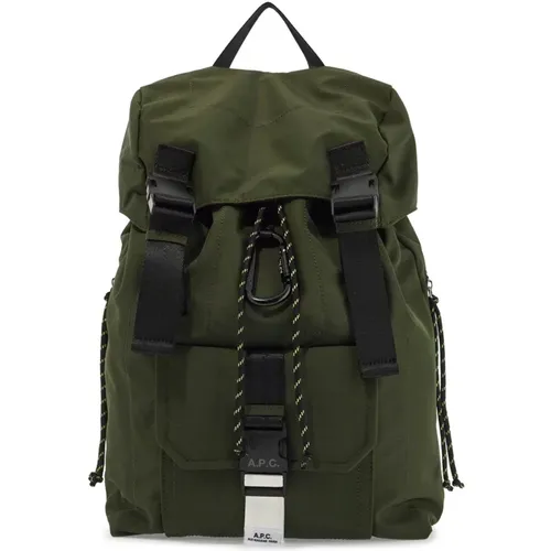 Nylon Trekking Backpack with Buckle Closure , male, Sizes: ONE SIZE - A.p.c. - Modalova