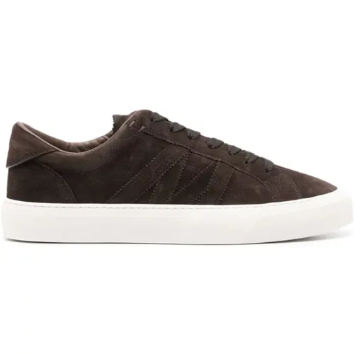 Suede Lace-Up Sneakers , male, Sizes: 8 1/2 UK, 9 UK, 7 UK, 10 UK - Moncler - Modalova