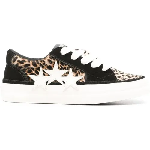 Sneakers, male, , Size: 9 US Leopard Print Sneaker Panelled Design - Amiri - Modalova