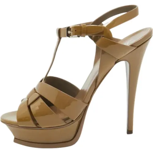 Pre-owned Leder sandals , Damen, Größe: 39 1/2 EU - Yves Saint Laurent Vintage - Modalova