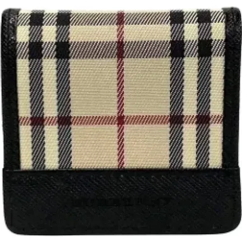 Pre-owned Wallets, female, , Size: ONE SIZE Pre-owned Canvas wallets - Burberry Vintage - Modalova