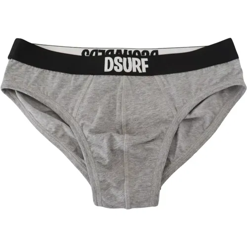 Bottoms, male, , Size: M Cotton Stretch Briefs - Dsquared2 - Modalova